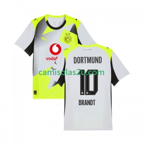 Camisolas de futebol Borussia Dortmund Julian Brandt 10 Equipamento Alternativa 2025/26 Manga Curta Camisolas de futebol Borussia Dortmund Julian Brandt 10 Equipamento Alternativa 2025/26 Manga Curta